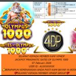 VIP4DP JACKPOT PRAGMATIC GATES OF OLYMPIS 1000 Rp.15.000.000,- LUNAS