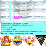 VIP4DP JACKPOT PRAGMATIC STARLIGHT PRINCESS 1000 Rp.50.000.000,- LUNAS