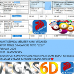 VEGAS6D JACKPOT TOGEL SINGAPORE 2D BELAKANG (67) Rp.14.000.000,- LUNAS