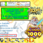 VEGAS6D JACKPOT PRAGMATIC ” Gates of Olympus 1000 ” Rp.12.000.000,- LUNAS