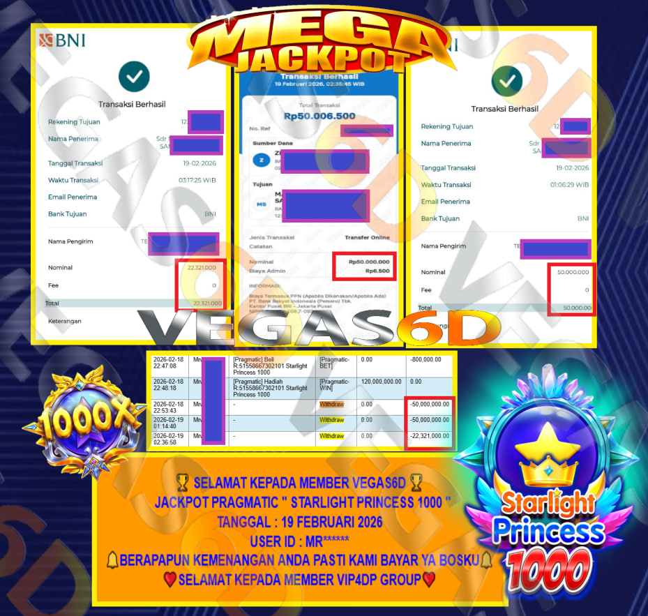 VEGAS6D JACKPOT PRAGMATIC STARLIGHT PRINCESS 1000 Rp.122.321.000,- LUNAS