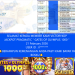 VICTORY4DP JACKPOT PRAGMATIC GATES OF OLYMPUS 1000 Rp.14.345.000,- LUNAS